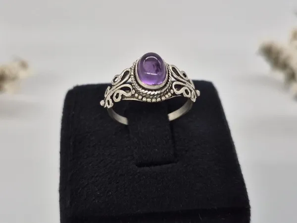 Purple_Amethyst_Stone_Adjustable_Handcrafted_Ring_For_Men