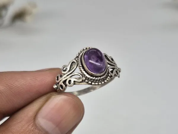 Purple_Amethyst_Stone_Adjustable_Handcrafted_Ring_For_Men