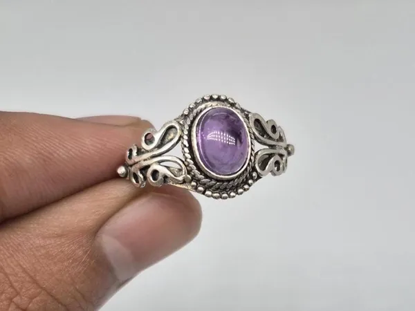 Purple_Amethyst_Stone_Adjustable_Handcrafted_Ring_For_Men
