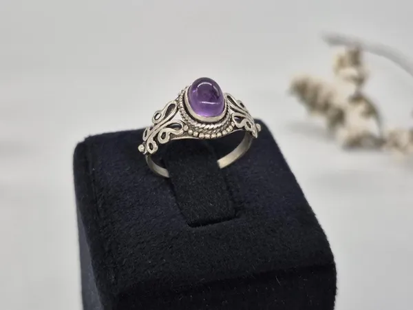 Purple_Amethyst_Stone_Adjustable_Handcrafted_Ring_For_Men