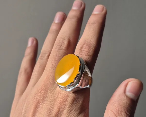 Yellow_Agate_German_Silver_Oval_Handcrafted_Islamic_Ring_For_Men