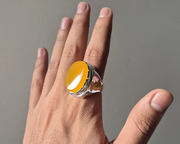 Yellow_Agate_German_Silver_Oval_Handcrafted_Islamic_Ring_For_Men