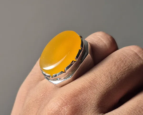 Yellow_Agate_German_Silver_Oval_Handcrafted_Islamic_Ring_For_Men