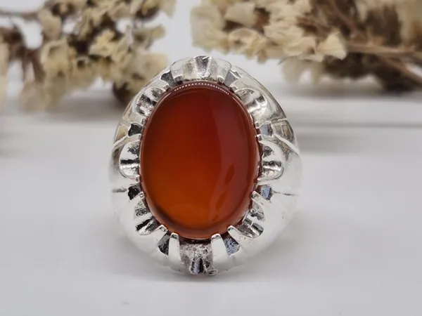 Red_Carnelian_Agate_German_Silver_Handcrafted_Islamic_Ring_For_Men