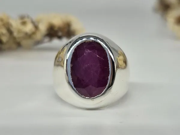 Red_Ruby_German_Silver_Oval_Faceted_Gemstone_Ring_For_Men