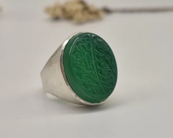 Green_Agate_German_Silver_Handcrafted_Aqeeq_Ring_For_Men