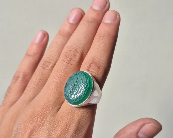 Green_Agate_German_Silver_Handcrafted_Aqeeq_Ring_For_Men