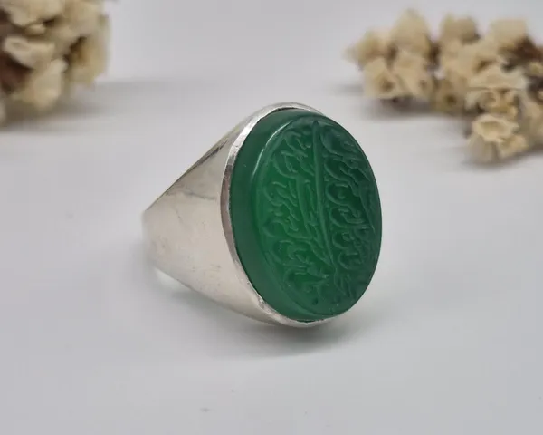 Green_Agate_German_Silver_Handcrafted_Aqeeq_Ring_For_Men
