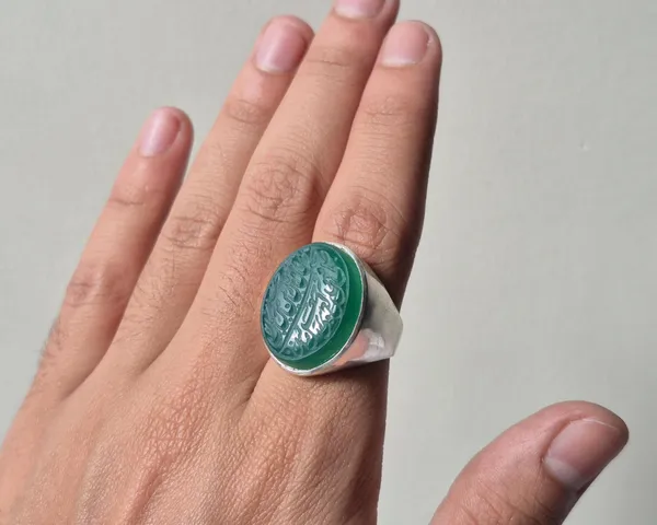 Green_Agate_German_Silver_Handcrafted_Aqeeq_Ring_For_Men