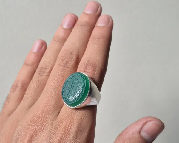 Green_Agate_German_Silver_Handcrafted_Aqeeq_Ring_For_Men