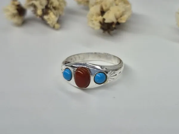 Natural_Red_Aqeeq_(Agate)_Ring,_Aqeeq_Ring,_Red_Agate_Ring,_Red_Aqeeq_Ring,_aqeek_Ring,_Turquoise_&_Aqeeq_Ring,_Aqeeq_Jewelry,_Everyday_Ring