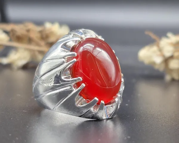 Red_Agate_Stone_Silver-Plated_Handcrafted_Ring_For_Men