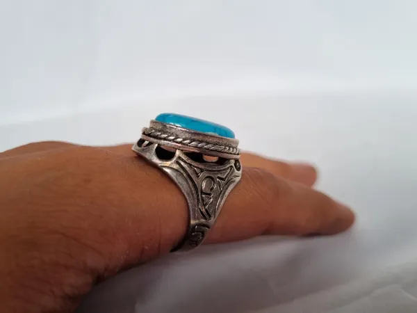 Sky_Blue_Turquoise_Stone_Oval_Ring_For_Men