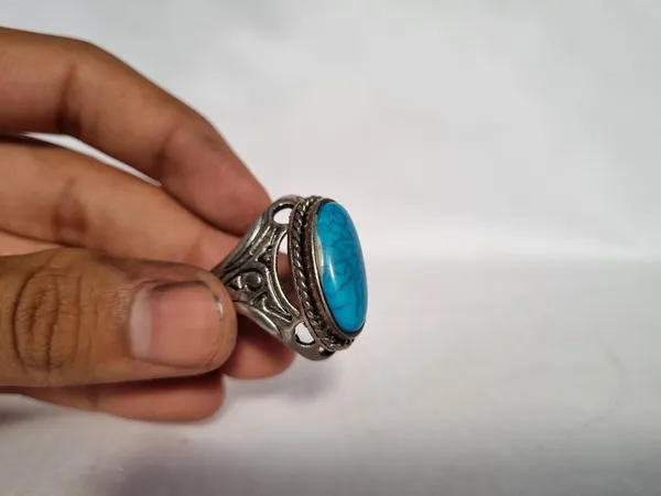 Sky_Blue_Turquoise_Stone_Oval_Ring_For_Men