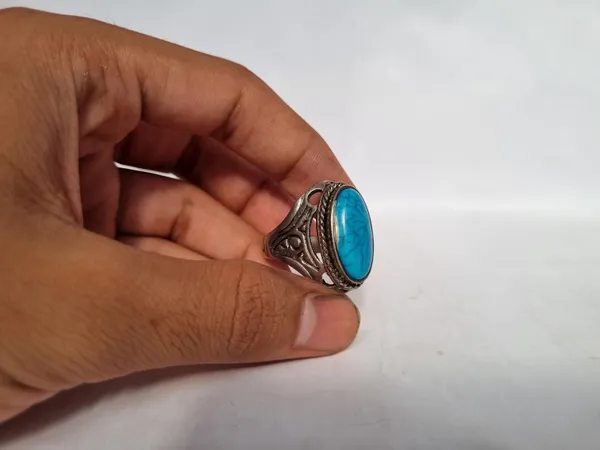 Sky_Blue_Turquoise_Stone_Oval_Ring_For_Men