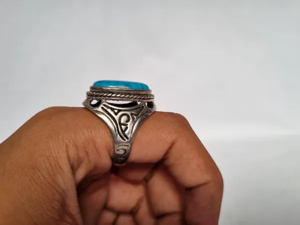 Sky_Blue_Turquoise_Stone_Oval_Ring_For_Men