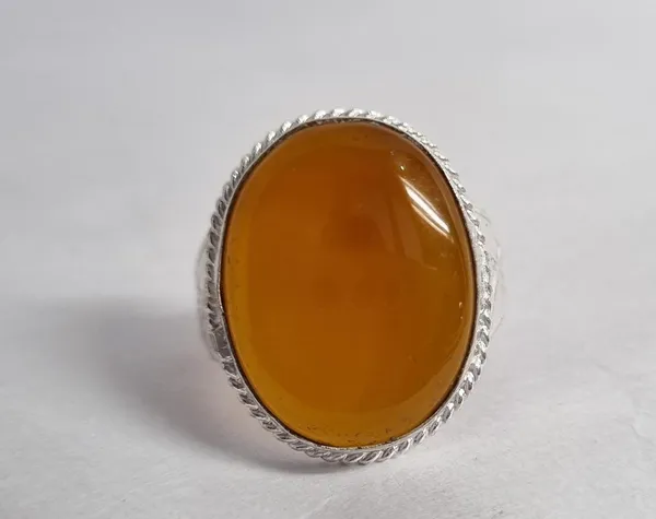 Yellow_Agate_Stone_Sword_Design_Ring_For_Men