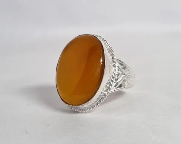 Yellow_Agate_Stone_Sword_Design_Ring_For_Men
