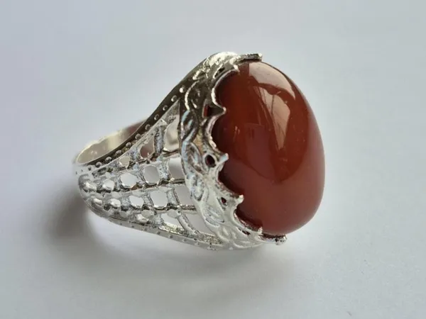 Red_Agate_Silver_Plated_Aqeeq_Ring_For_Men
