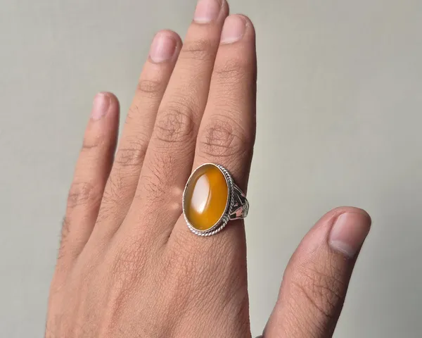 Yellow_Agate_Sword_Design_Aqeeq_Ring_For_Men
