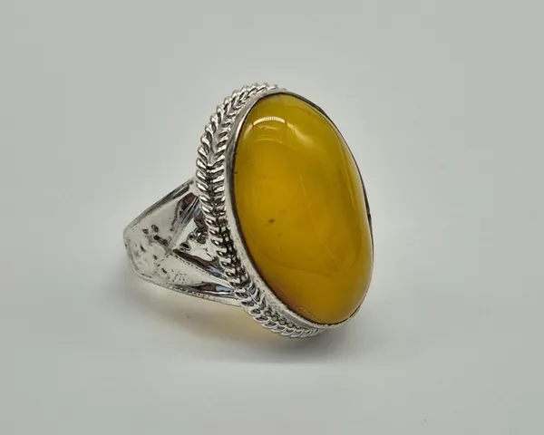 Yellow_Agate_Sword_Design_Aqeeq_Ring_For_Men