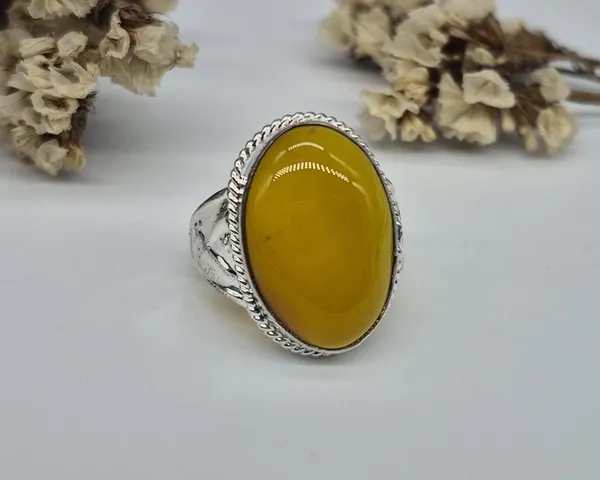 Yellow_Agate_Sword_Design_Aqeeq_Ring_For_Men