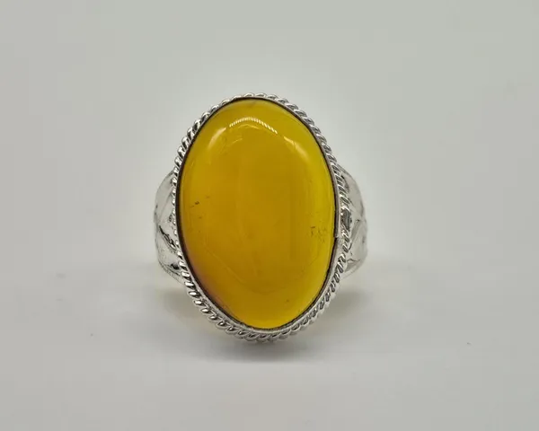 Yellow_Agate_Sword_Design_Aqeeq_Ring_For_Men