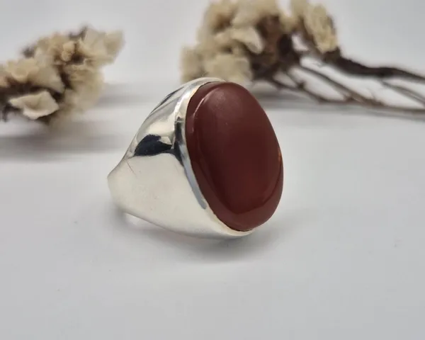 Red_Agate_German_Silver_Handcrafted_Ring_For_Men_,_Carnelian_Aqeeq_Ring_