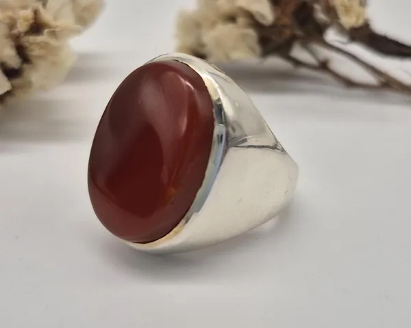 Red_Agate_German_Silver_Handcrafted_Ring_For_Men_,_Carnelian_Aqeeq_Ring_
