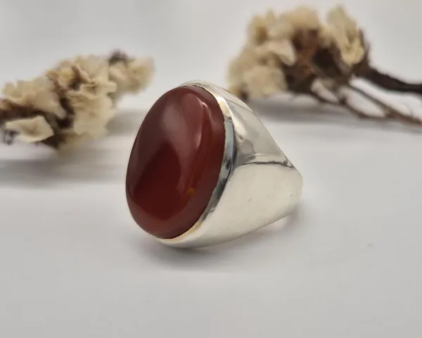Red_Agate_German_Silver_Handcrafted_Ring_For_Men_,_Carnelian_Aqeeq_Ring_