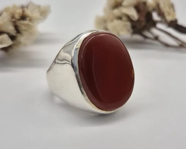 Red_Agate_German_Silver_Handcrafted_Ring_For_Men_,_Carnelian_Aqeeq_Ring_