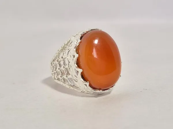 Carnelian_Agate_White_Metal_Suleimani_Islamic_Ring_For_Men