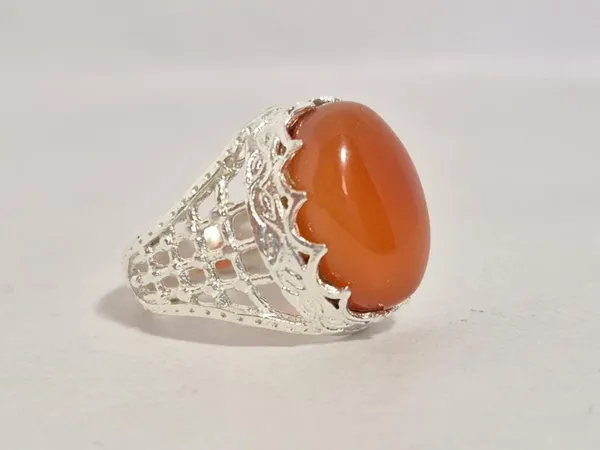 Carnelian_Agate_White_Metal_Suleimani_Islamic_Ring_For_Men