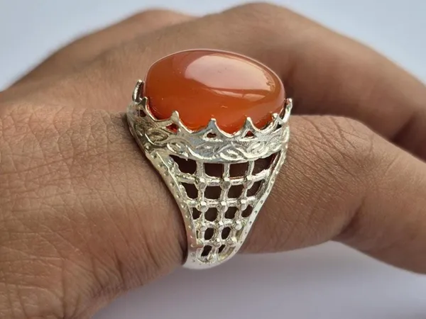 Carnelian_Agate_White_Metal_Suleimani_Islamic_Ring_For_Men