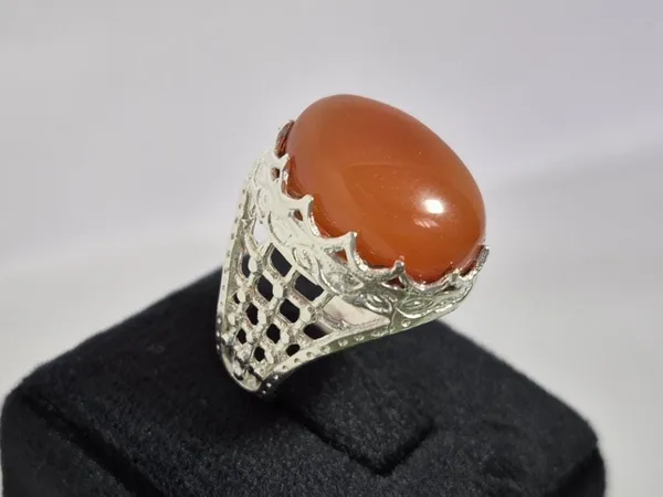Carnelian_Agate_White_Metal_Suleimani_Islamic_Ring_For_Men