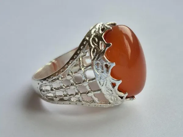 Carnelian_Agate_White_Metal_Suleimani_Islamic_Ring_For_Men