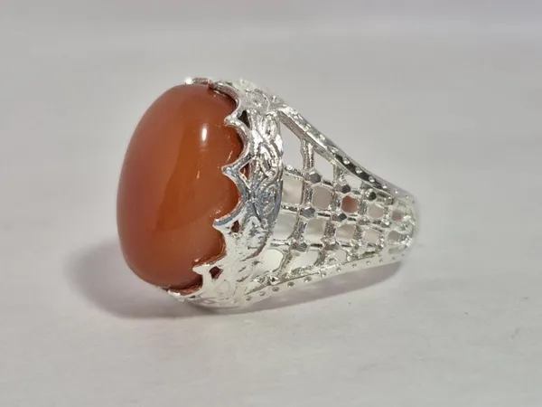 Carnelian_Agate_White_Metal_Suleimani_Islamic_Ring_For_Men