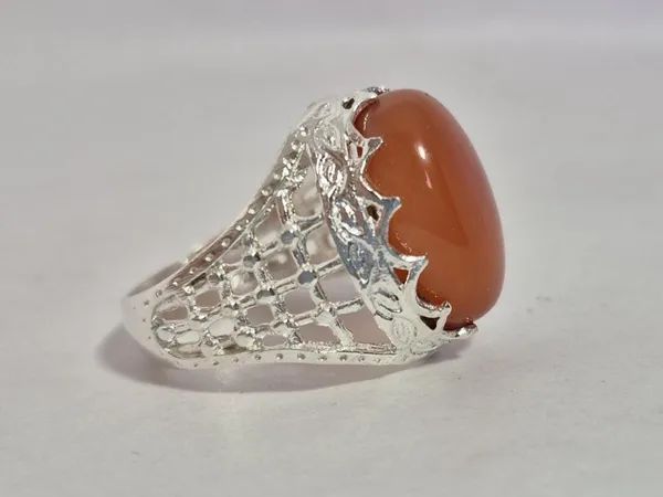 Carnelian_Agate_White_Metal_Suleimani_Islamic_Ring_For_Men