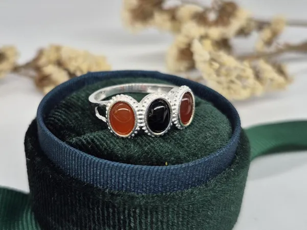 Multicolor_Agate_Silver-Plated_Ring_For_Women