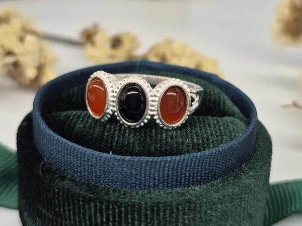 Multicolor_Agate_Silver-Plated_Ring_For_Women