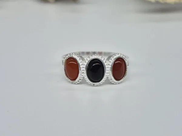 Multicolor_Agate_Silver-Plated_Ring_For_Women