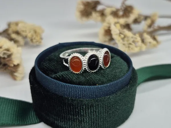 Multicolor_Agate_Silver-Plated_Ring_For_Women