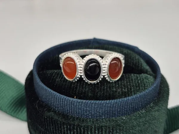 Multicolor_Agate_Silver-Plated_Ring_For_Women