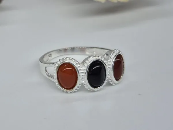 Multicolor_Agate_Silver-Plated_Ring_For_Women