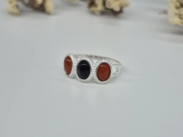 Multicolor_Agate_Silver-Plated_Ring_For_Women