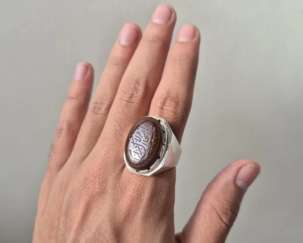 Red_Agate_German_Silver_Arabic_Calligraphy_Ring_For_Men