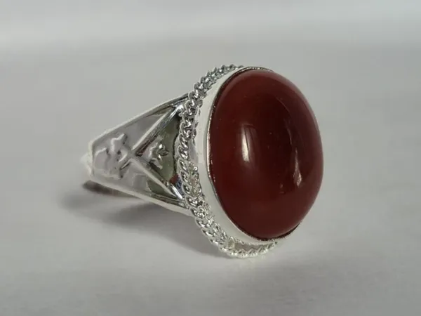 Red_Agate_Silver_Plated_Suleimani_Aqeeq_Ring_For_Men