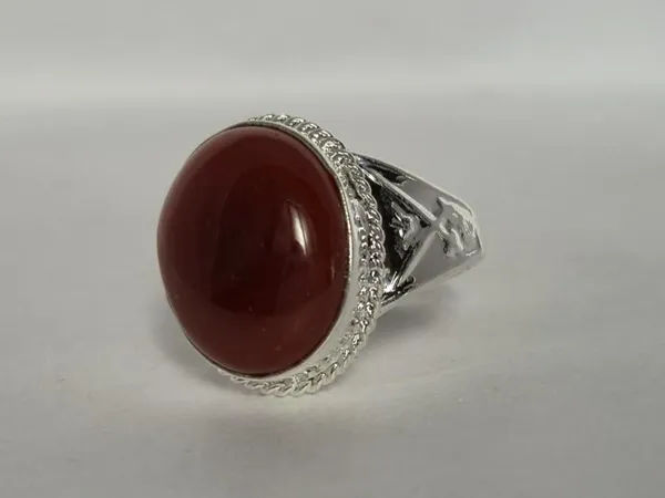 Red_Agate_Silver_Plated_Suleimani_Aqeeq_Ring_For_Men