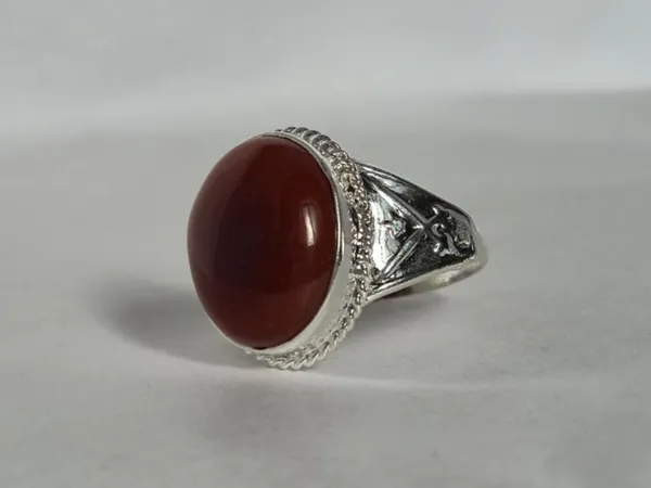 Red_Agate_Silver_Plated_Suleimani_Aqeeq_Ring_For_Men