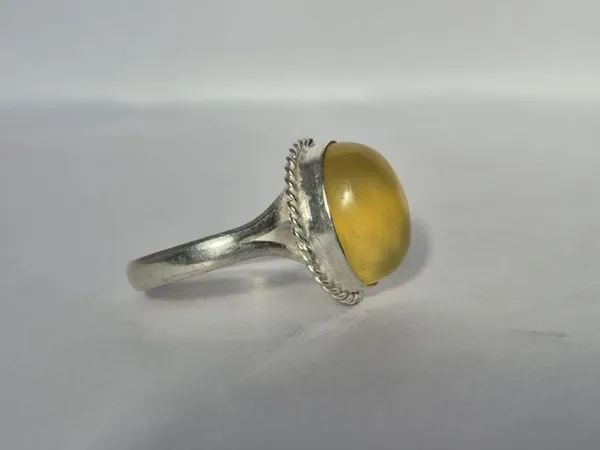 Yellow_Agate_Stone_Islamic_Handmade_Ring_For_Men